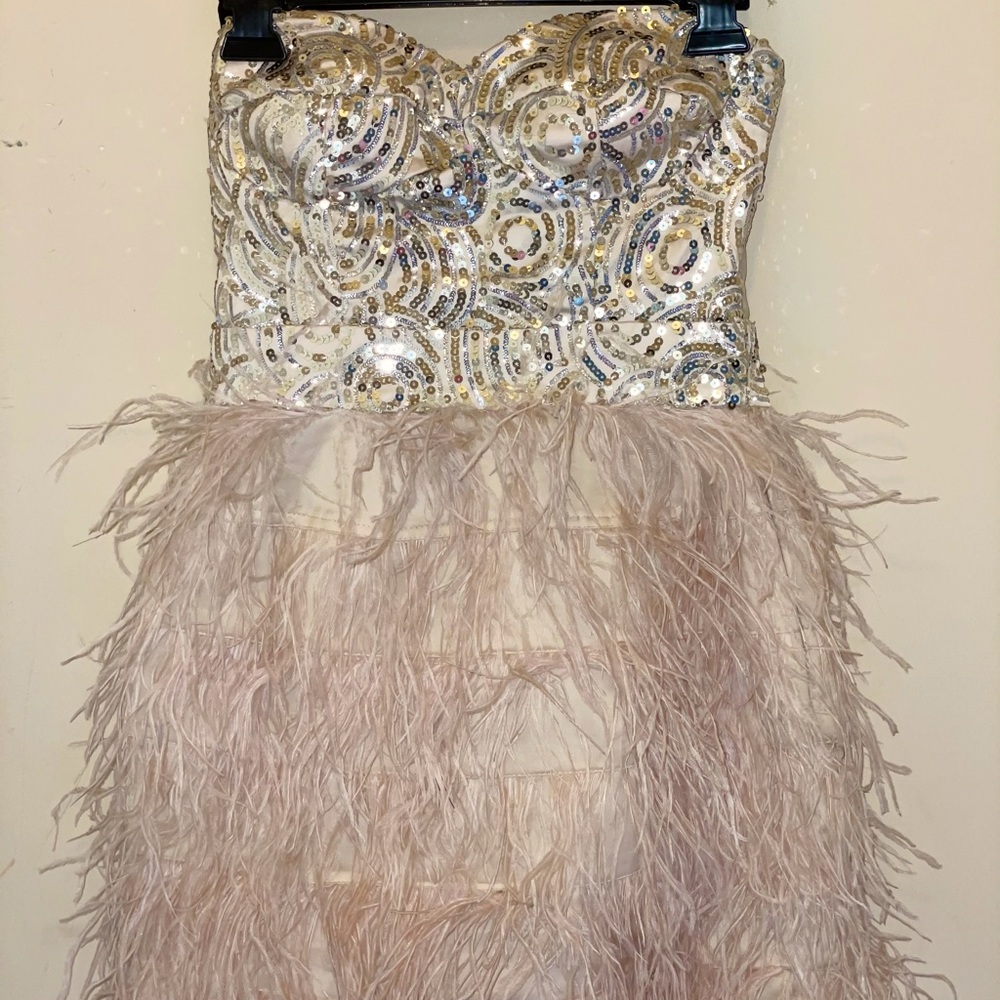 Sequins blush party dress